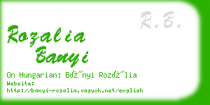 rozalia banyi business card